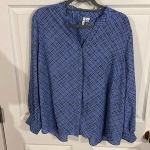 Blue Patterned Top